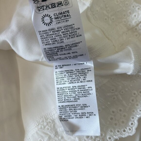 NEW Reformation Valetta Two Piece Matching Skirt Set in White | US 4 UK 8 - Picture 14 of 14